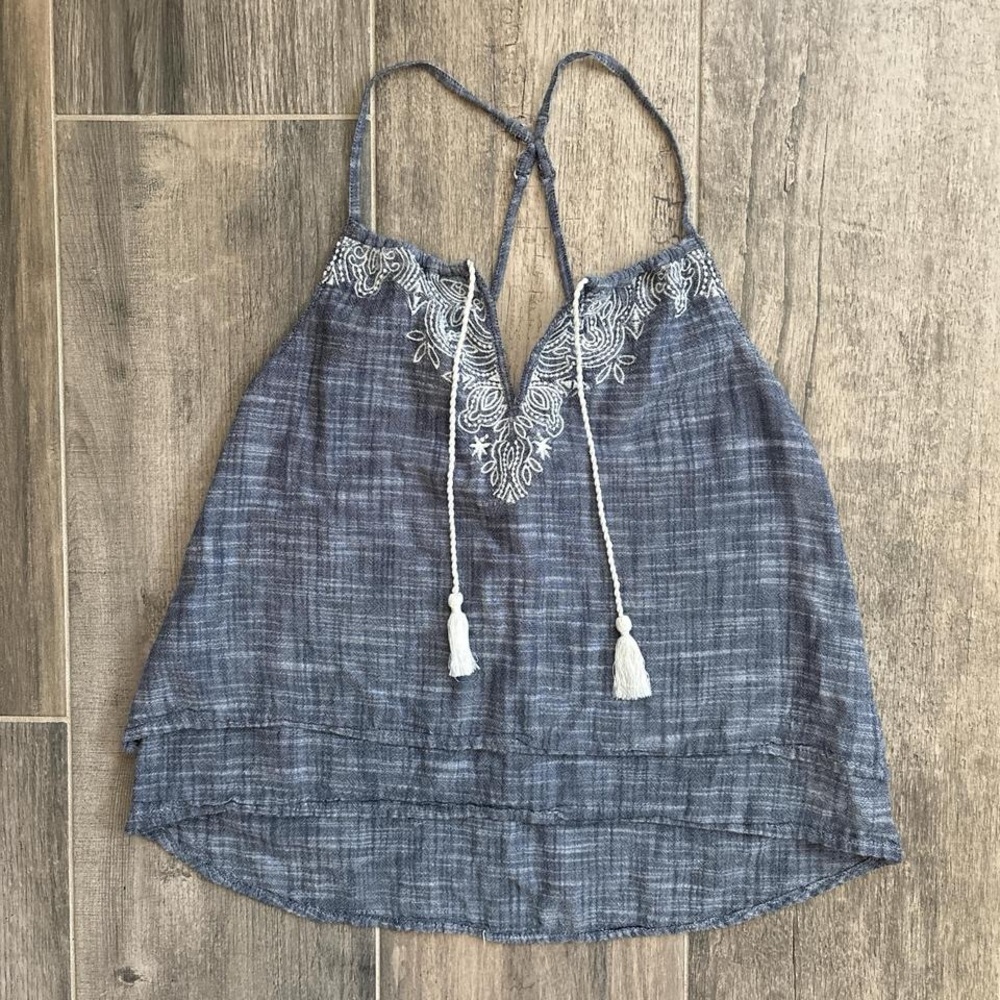 Abercrombie & Fitch Gray Textured Top